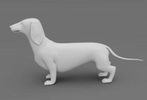 dog 3d rendering on white background minimal 3d illustration photo