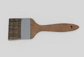 paint brush minimal 3d illustration on white background. photo