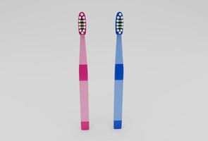 Tooth brush minimal 3d illustration on white background. photo