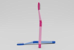 Tooth brush minimal 3d illustration on white background. photo