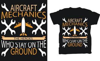 Aircraft Mechanic The Heroes Vintage Classic Style Unisex Graphic vector