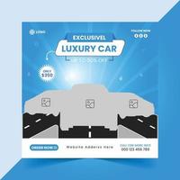 Car sale promotion social media post template vector