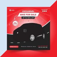 Car sale promotion social media post template vector