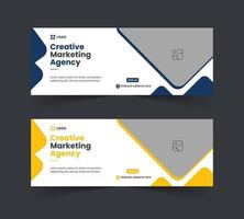 Digital marketing social media cover and web banner  Design vector