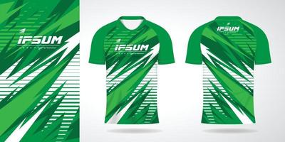 green jersey sport uniform shirt design template vector