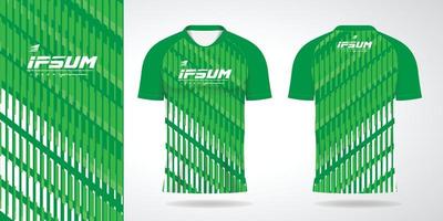 green jersey sport uniform shirt design template vector