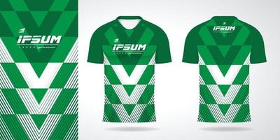 green jersey sport uniform shirt design template vector