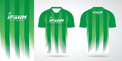 green jersey sport uniform shirt design template vector