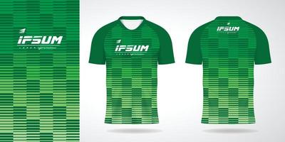 green jersey sport uniform shirt design template vector