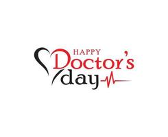 mundo, internacional contento del doctor día plano vector logo diseño, nacional doctores día amor diseño