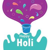 illustration of Happy Holi Colorful Background vector