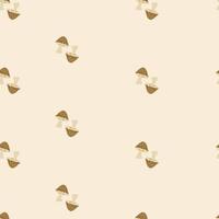 Mushroom and flower seamless pattern. Simple and elegant hand drawn design. Colorful vector illustration.