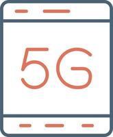 5g tableta vector icono