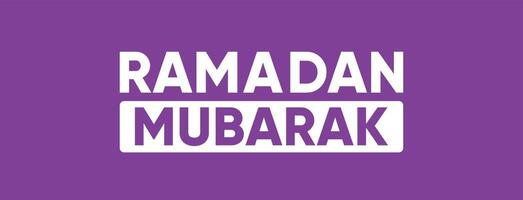 Ramadán Mubarak en caligrafía estilo vector