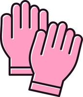 Hand gloves Vector Icon