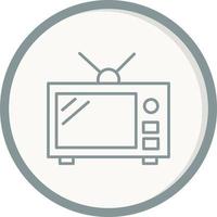 viejo, tv, vector, icono vector