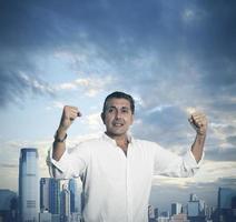 Businessman enjoying success photo