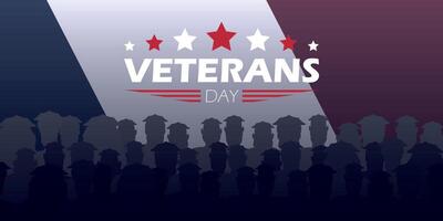 Veterans Day with a wished man in uniform. Vector, cartoon style vector