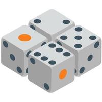 Set of Dice vector illustration in isometric view