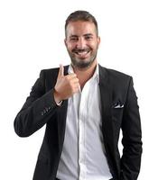 Businessman happy with promotion photo