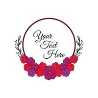 happy Women's day flower background, floral wreath style vector