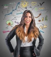 Creative businesswoman smiling photo