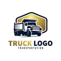 Dump truck logo design vector