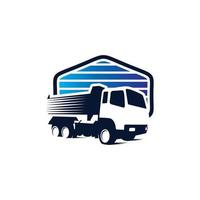 diseño de logotipo de camión sobre fondo blanco vector
