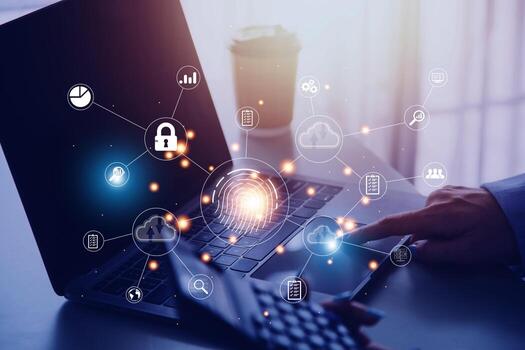 Digital transformation technology strategy, internet of things. the transformation of ideas and the adoption of technology in business in the digital age, enhancing global business capabilities. Ai photo