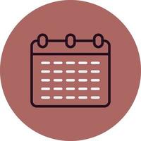 Monthly Calendar Vector Icon