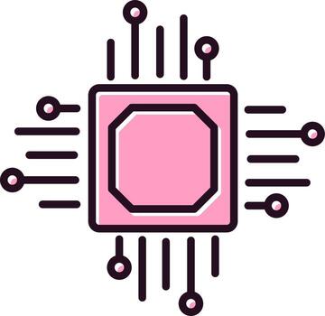 icono de vector de procesador