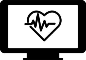 Heart monitoring Vector Icon