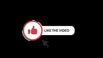Hit the like icon loop Animation video transparent background with alpha channel.