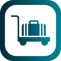 Luggage Cart Vector Icon Design