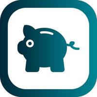 Piggy Bank Vector Icon Design
