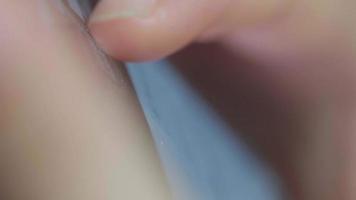 Fingers of an Asian woman using a smartphone, Close-up Hand touching on Device Screen video