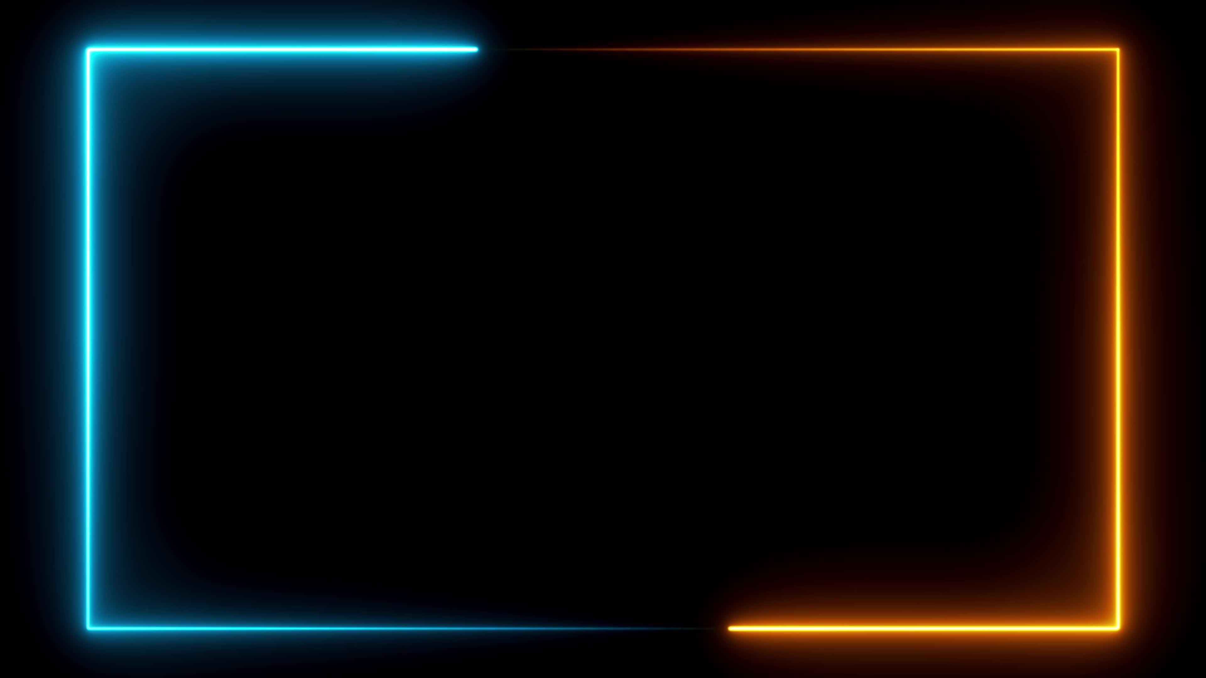 Neon light line animation loop background iridescent colour animation