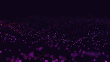 Futuristic technology digital plexus wave, Glitter particles animation loop background video