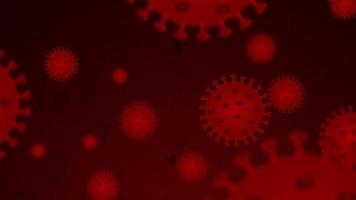 4k Video, 3d Rendern Coronavirus, COVID-19, 2019-nCoV, Virus Zellen Animation Hintergrund. video