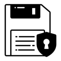 Well designed icon of disk protection, premium vector easy to use