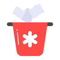 Premium icon of dustbin, modern and trendy style vector