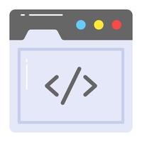 Editable vector of web coding, web development icon