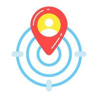 Premium vector of user location in modern style, easy to use icon