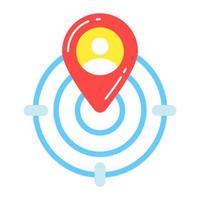 Premium vector of user location in modern style, easy to use icon