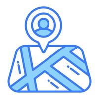User location vector design in modern and trendy style