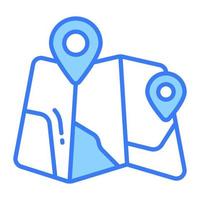 Location pin on map, vector design of map location in trendy style