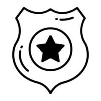 Star inside protection shield vector design of security shield