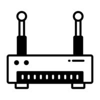 Well designed icon of wifi router, wireless wifi router vector