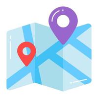 Location pin on map, vector design of map location in trendy style