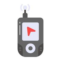 Location finding device vector, modern icon of geocaching vector